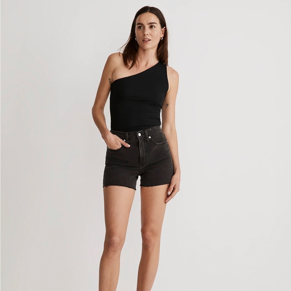 Madewell High-Rise Denim Shorts in Lunar Wash